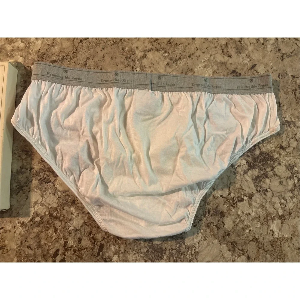 Vintage ERMENEGILDO ZEGNA Intimo Cotton Men's‎ Bikini Brief Underwear White 2XL